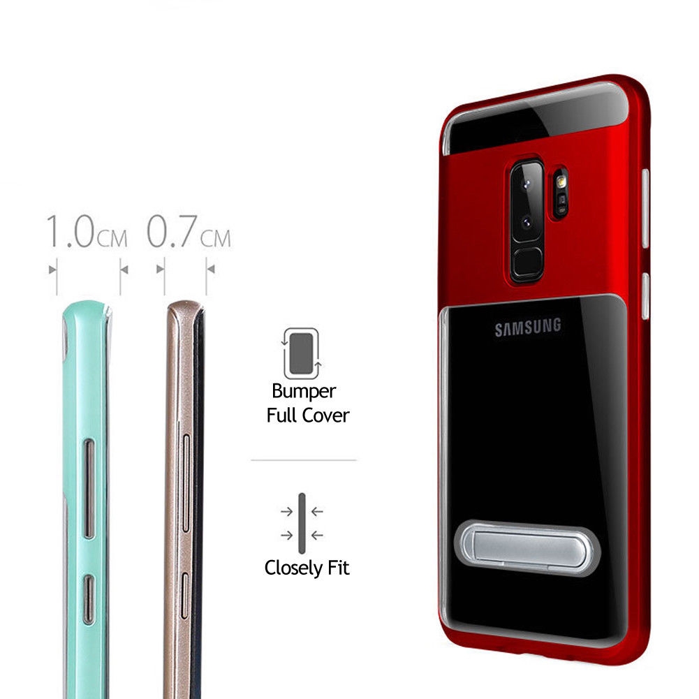 Galaxy S9 PLUS case Kickstand Clear Glossy Hybrid Rubber Case Coverl Galaxy S9 PLUS case Kickstand Clear Glossy Hybrid Rubber Case Coverl