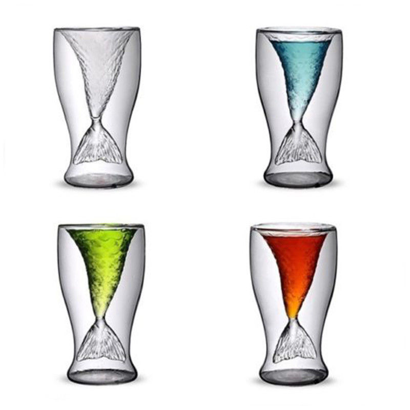Mermaid Glass Double Wall Cup Mug Mermaid Glass Double Wall Cup Mug