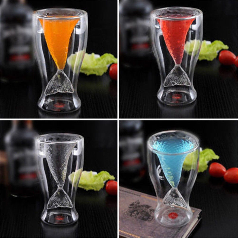 Mermaid Glass Double Wall Cup Mug Mermaid Glass Double Wall Cup Mug