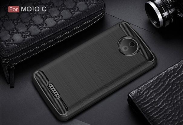 MOTO C case impact proof rugged case with carbon fiber