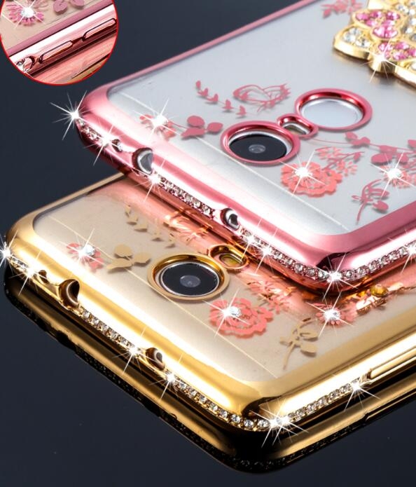 Redmi Note 3  case soft gel tpu case luxury bling shiny floral case