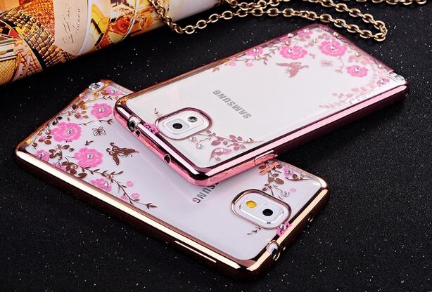 Galaxy S5  soft gel tpu case luxury bling shiny floral case
