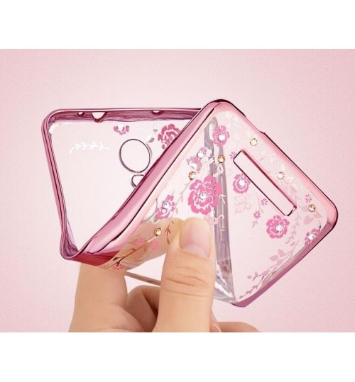 Galaxy S5  soft gel tpu case luxury bling shiny floral case