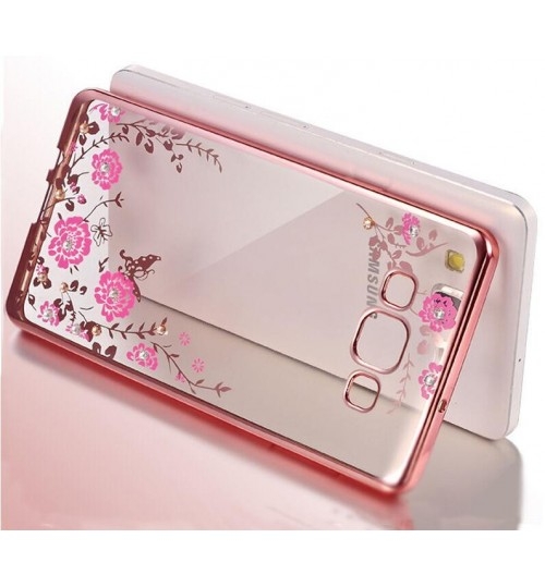 Galaxy S3 I9300 case soft gel tpu case luxury bling shiny floral case
