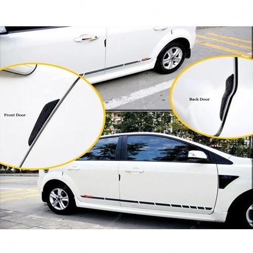 Flexible Car Door Guards Carbon Fiber Trim Stickers