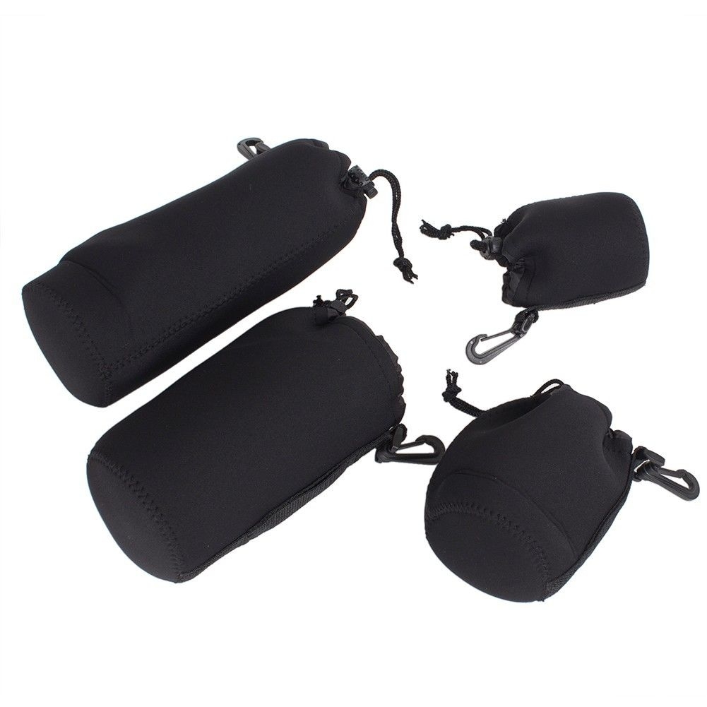 4Pcs Soft Neoprene Lens Pouch Bags 4Pcs Soft Neoprene Lens Pouch Bags