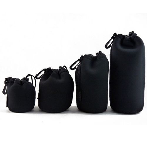 4Pcs Soft Neoprene Lens Pouch Bags 4Pcs Soft Neoprene Lens Pouch Bags