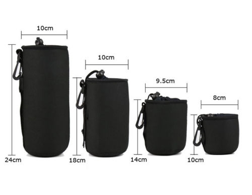 4Pcs Soft Neoprene Lens Pouch Bags 4Pcs Soft Neoprene Lens Pouch Bags