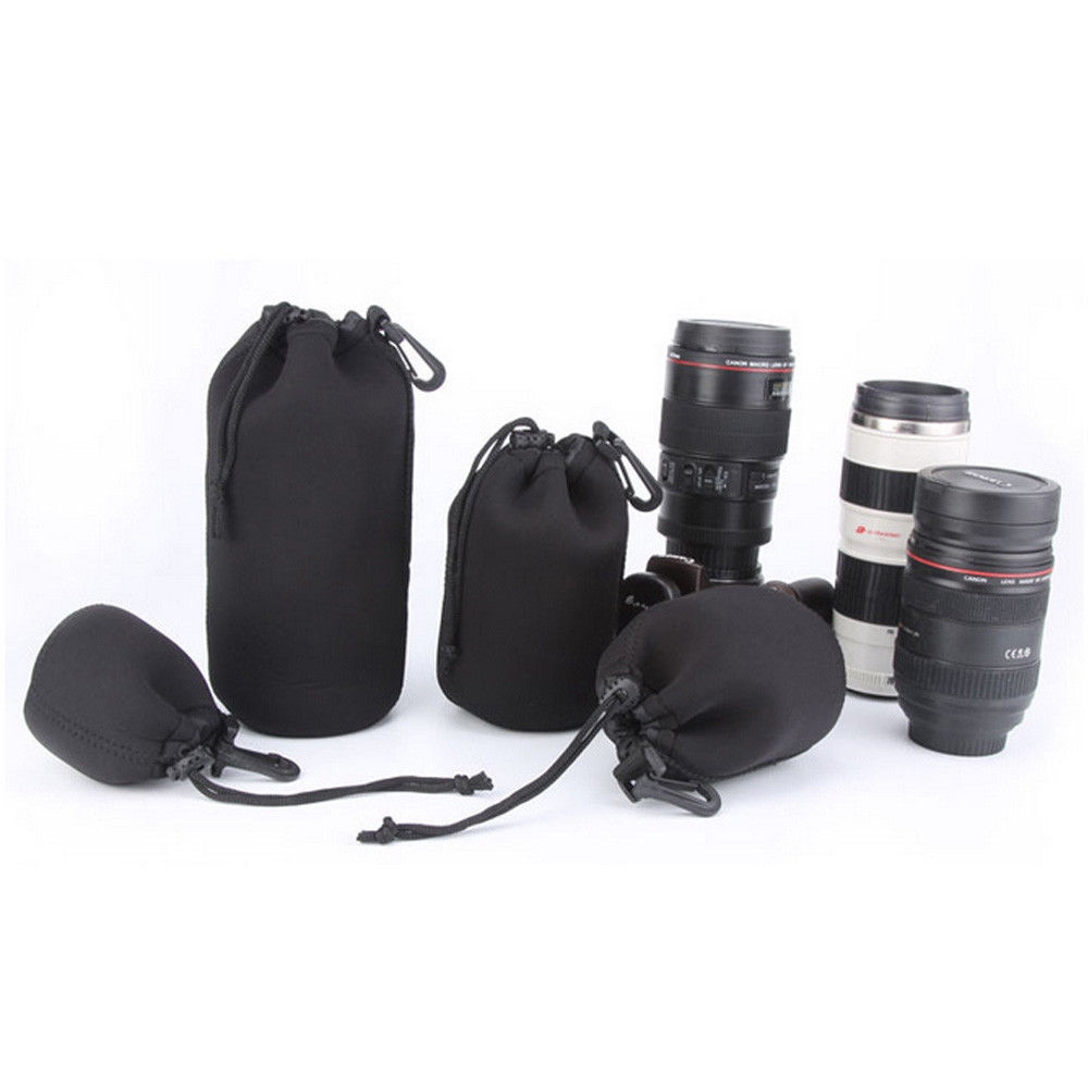 4Pcs Soft Neoprene Lens Pouch Bags 4Pcs Soft Neoprene Lens Pouch Bags