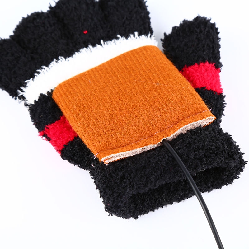 USB heated warm gloves