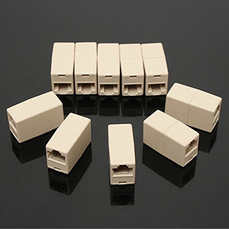 RJ45 Female to Female Network Ethernet Lan Cable Joiner Connector Cat Set RJ45 Female to Female Network Ethernet Lan Cable Joiner Connector Cat Set