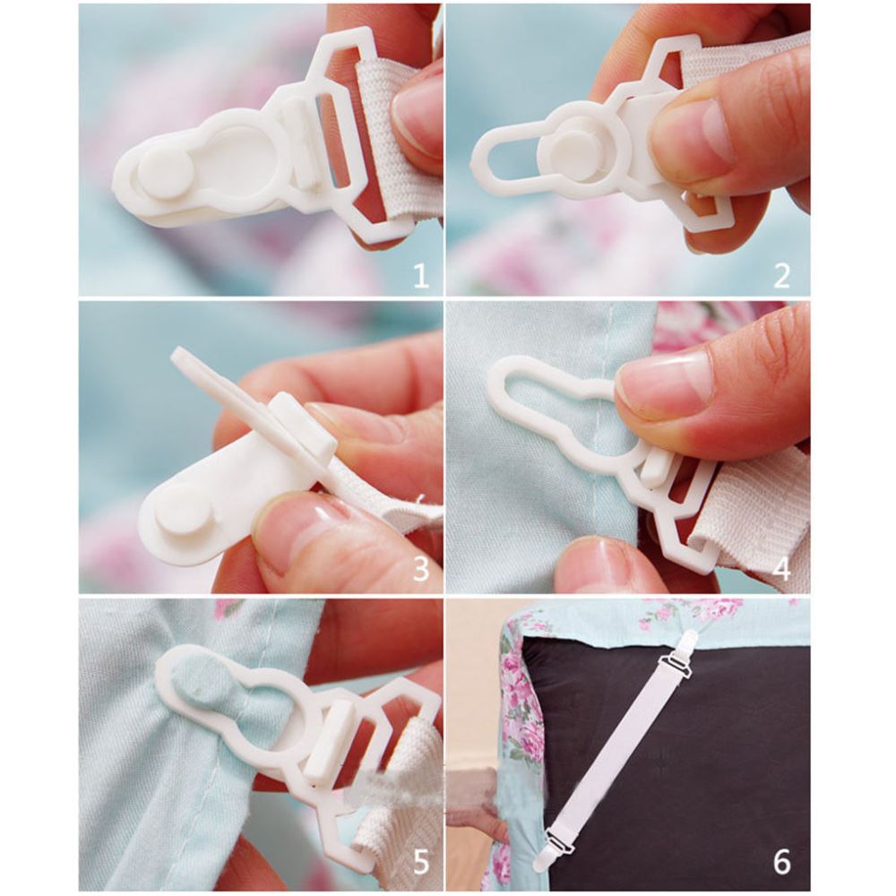 4pcs Home Bed Sheet Mattress Elastic Fastener
