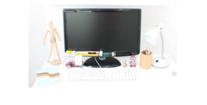 Computer Monitor Shelf Display Transparent Storage Rack