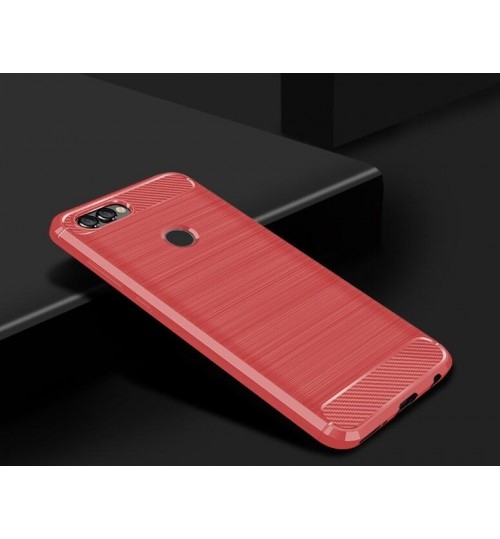 Huawei Y7 Prime 2018 case impact proof rugged case with carbon fiber