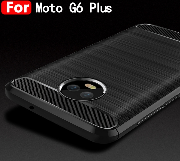 Moto G6 Plus case impact proof rugged case with carbon fiber