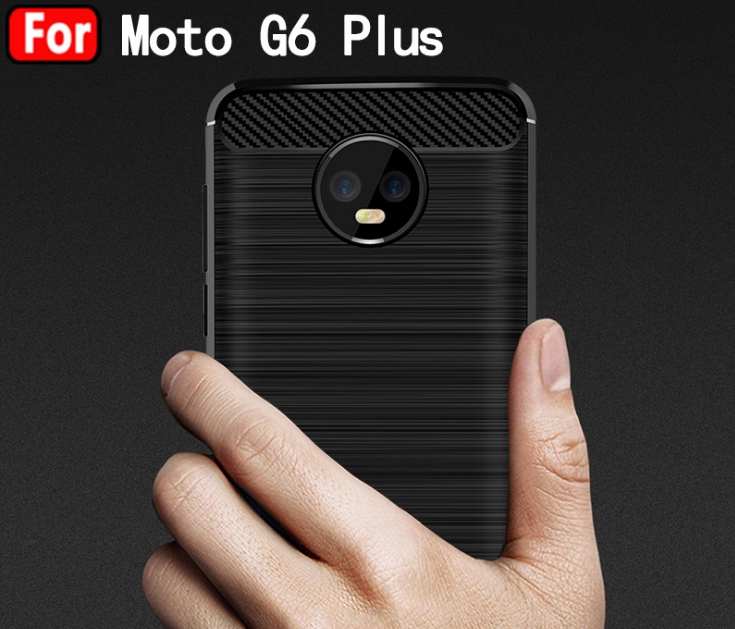 Moto G6 Plus case impact proof rugged case with carbon fiber