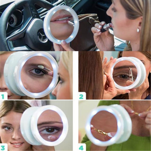MAKEUP MIRROR WITH 360 Degree LED  8x Magnifying MIRROR