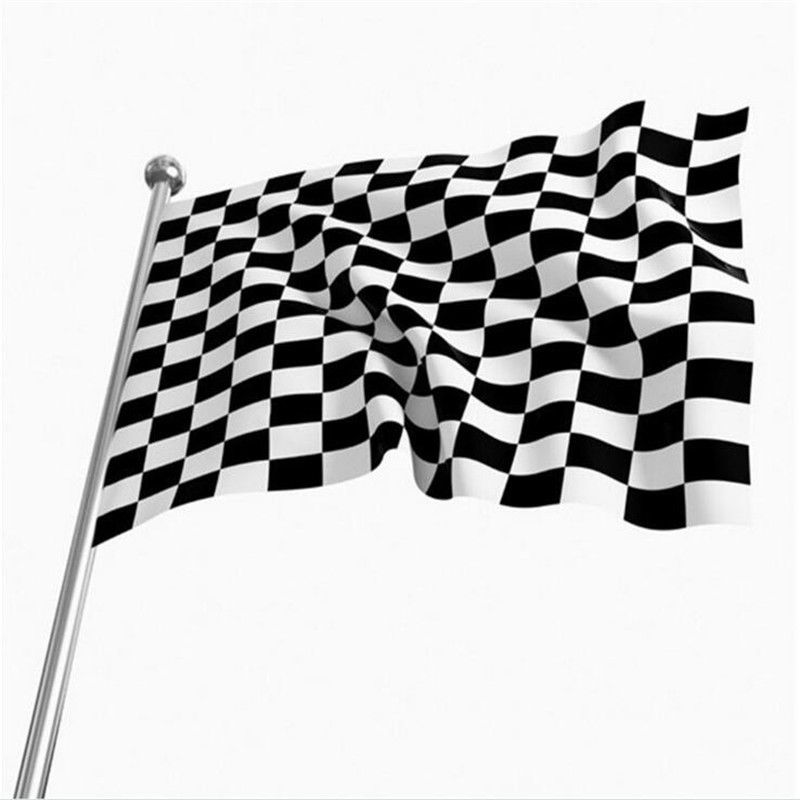 Racing Checkered flag Black and White