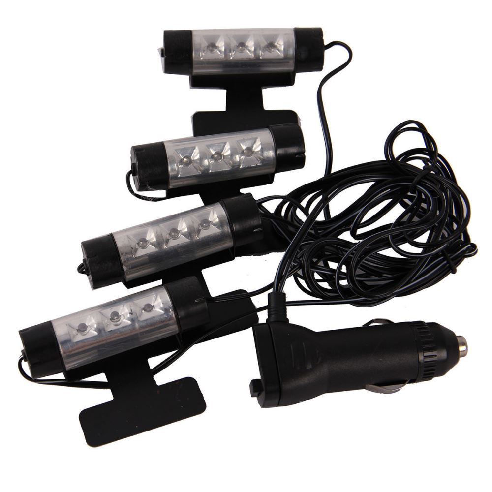 Car Decorative Lights 3LED Blue Car Charge interior Light Car Decorative Lights 3LED Blue Car Charge interior Light