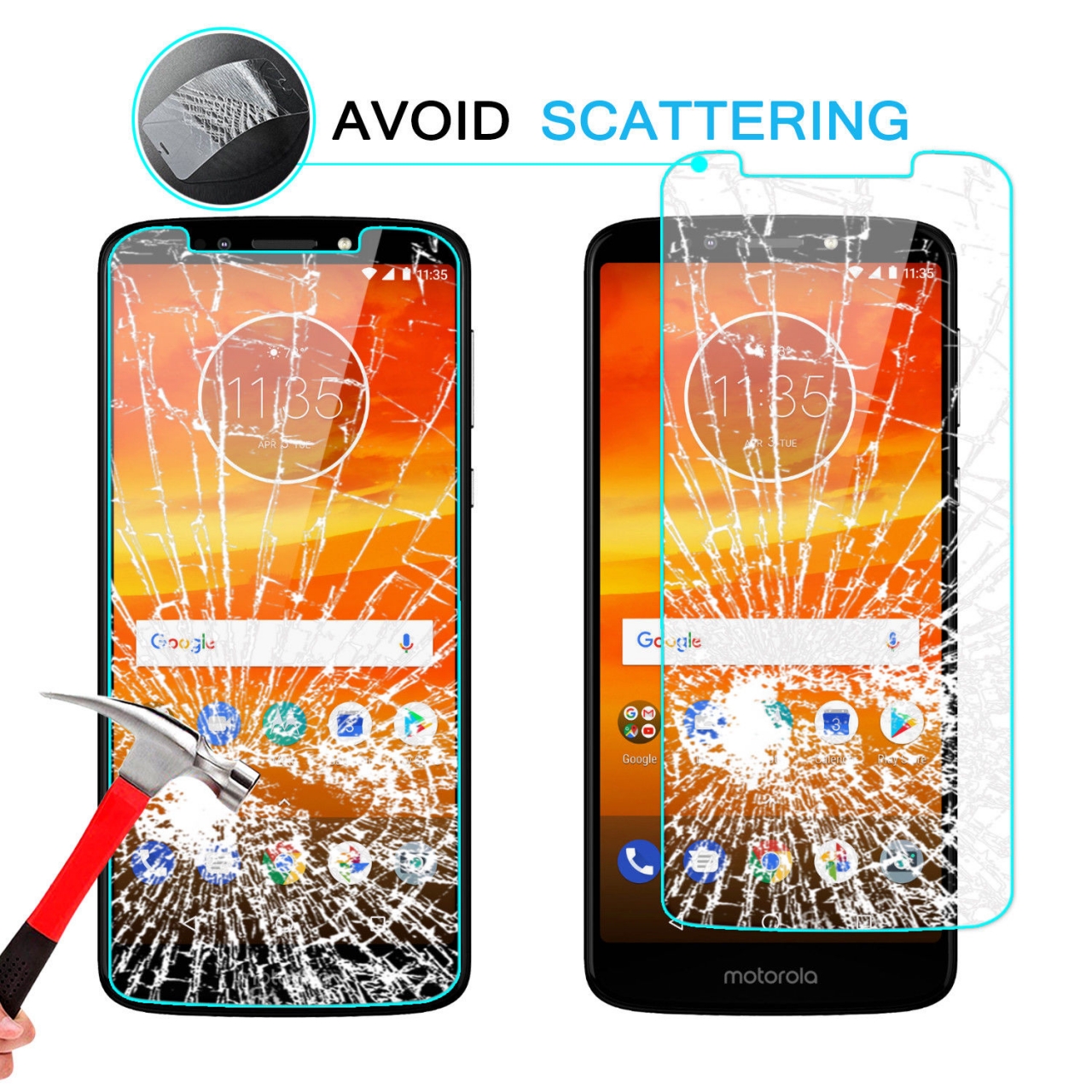 Moto E5 Tempered Glass screen Protector 0.26mm 2.5D 9HD