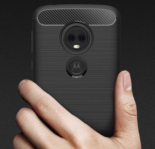 MOTO E5 case impact proof rugged case with carbon fiber