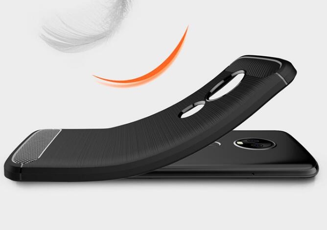 MOTO E5 case impact proof rugged case with carbon fiber