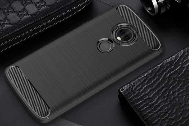 MOTO E5 case impact proof rugged case with carbon fiber