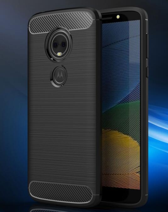 MOTO E5 case impact proof rugged case with carbon fiber