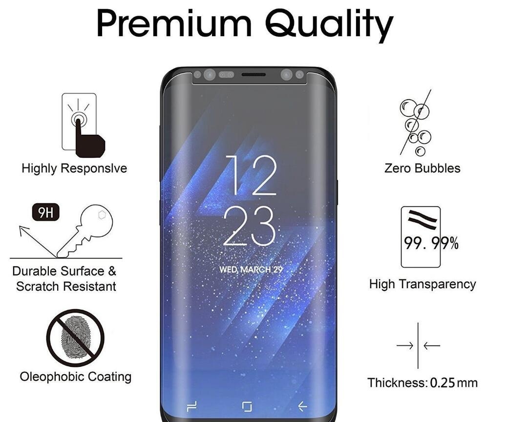 Galaxy S8 CURVED full screen Tempered Glass Screen Protector
