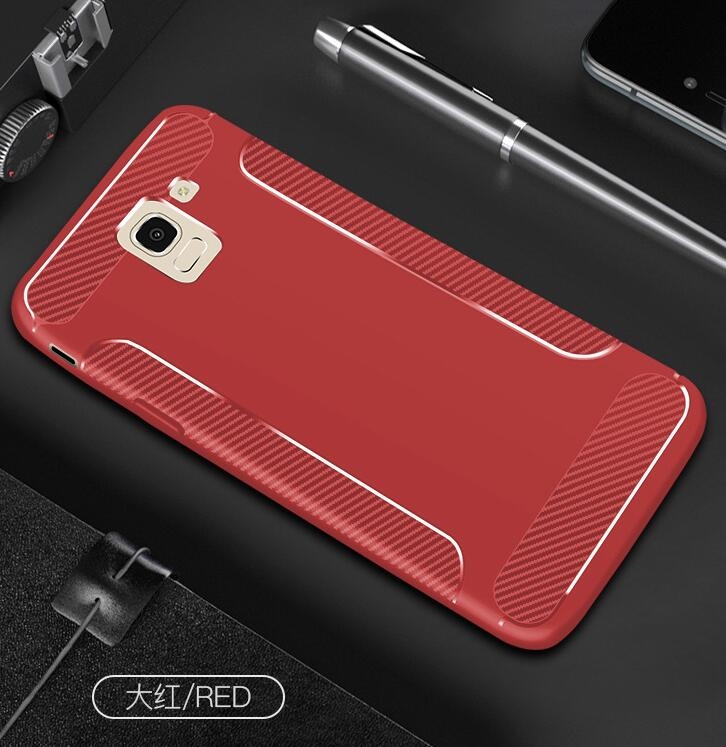 Galaxy J4 2018 case slim grip shockproof carbon fiber