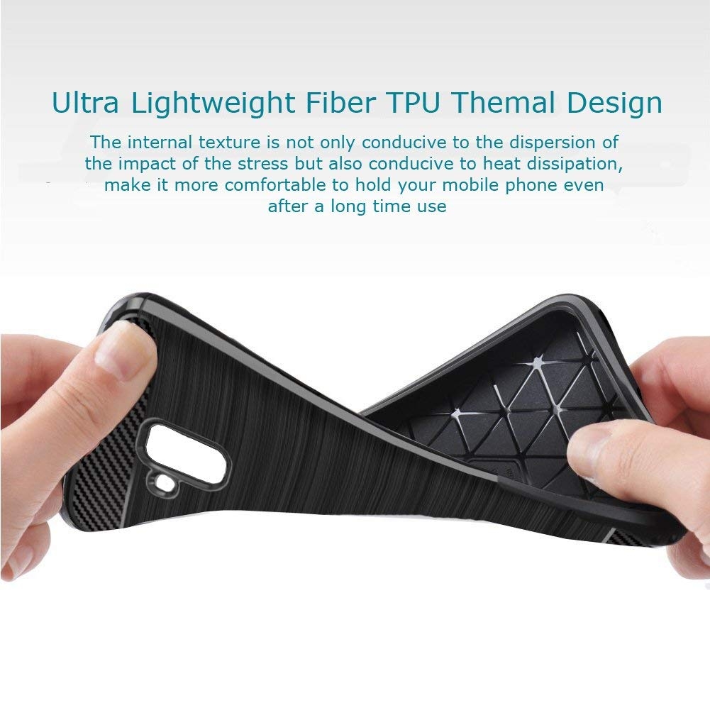 Galaxy J4 Case Carbon Fibre Shockproof Armour Case
