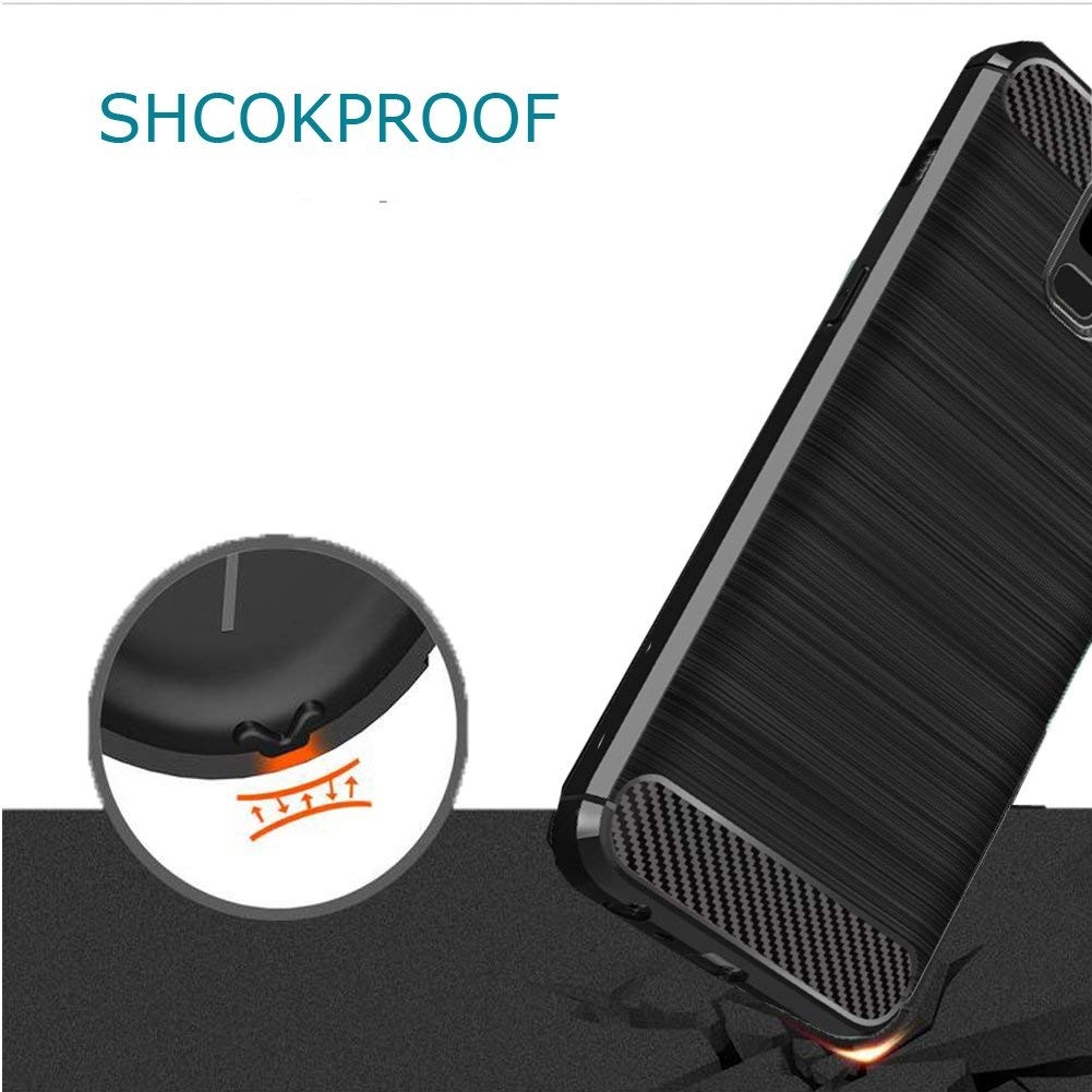 Galaxy J4 Case Carbon Fibre Shockproof Armour Case