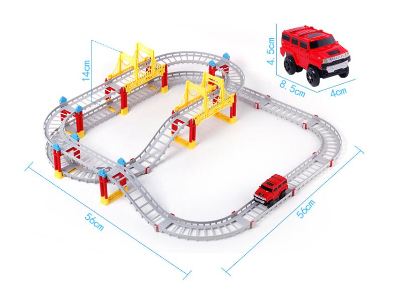 75 pcs Flexible Race Tracks Car Toy Set 75 pcs Flexible Race Tracks Car Toy Set