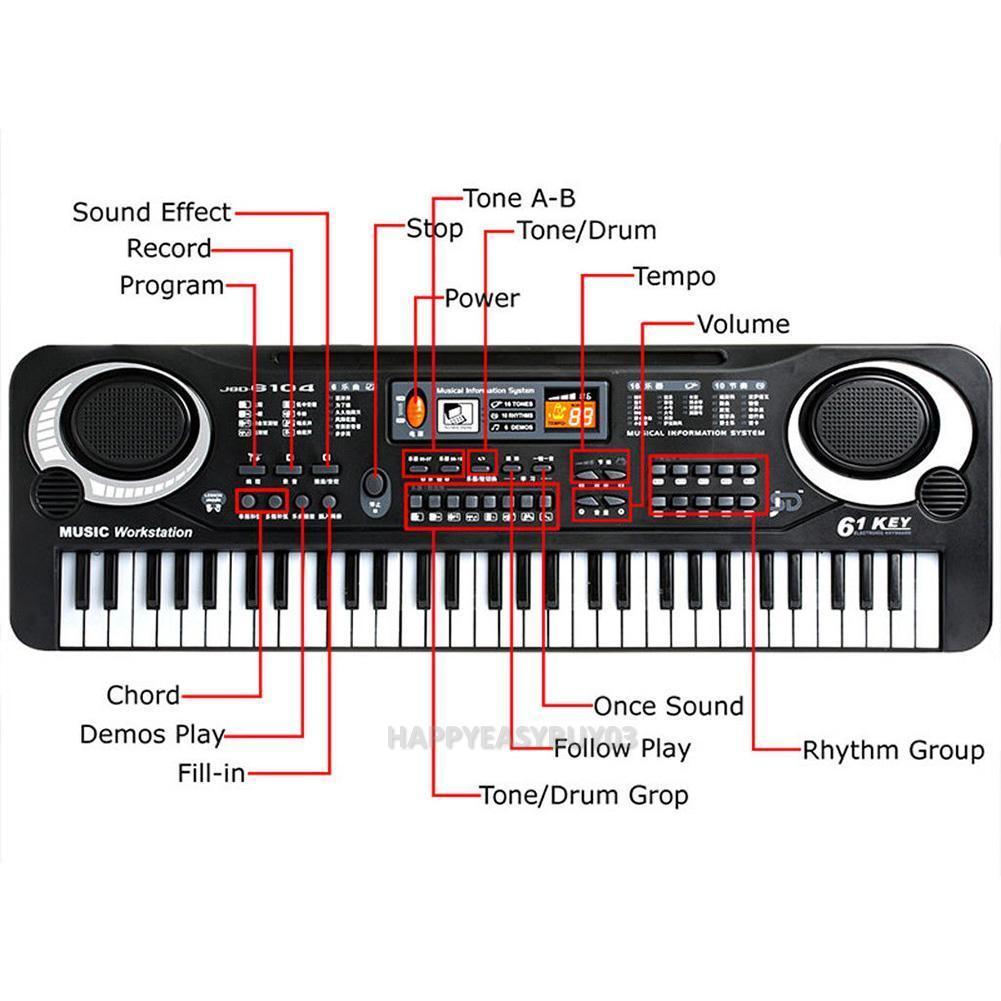 61 Keys Piano Keyboard