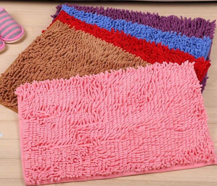 Non slip Microfiber Absorbent Chenille Bath Bathroom Floor Mat Shower Rug