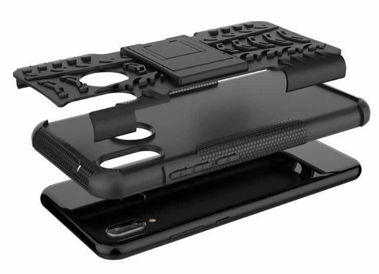 Huawei nova 3e Case Heavy Duty Hybrid Kickstand