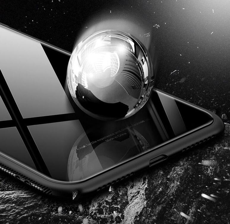 iPhone XS Max Tempered Glass Case Hard Shockproof Armor Back Cover