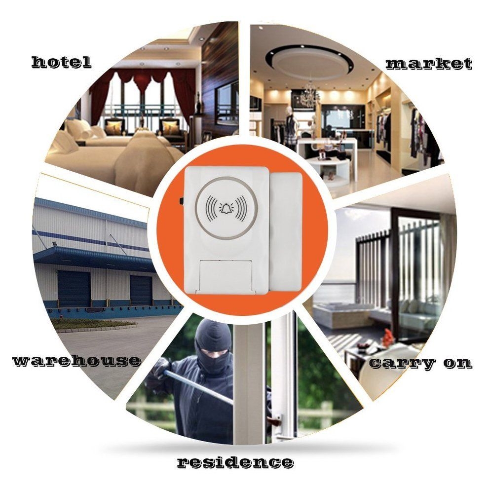 Wireless Home Door Window Entry Burglar Security Alarm Magnetic Sensor Wireless Home Door Window Entry Burglar Security Alarm Magnetic Sensor