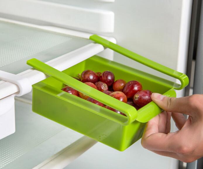 Slide Kitchen Fridge Freezer Space Saver Organizer Storage Rack Shelf
