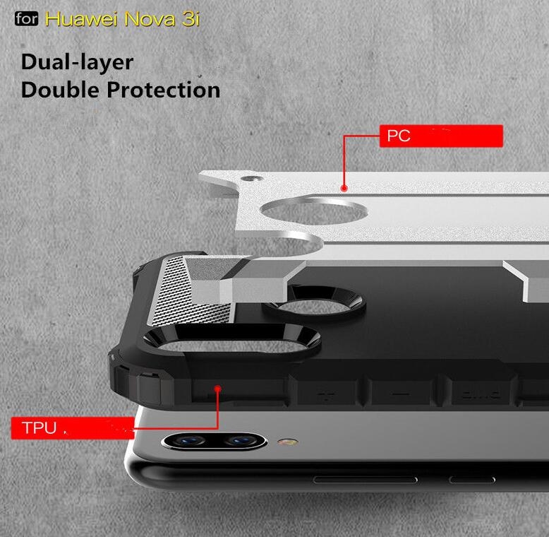 Huawei nova 3i Case Armor  Rugged Holster Case
