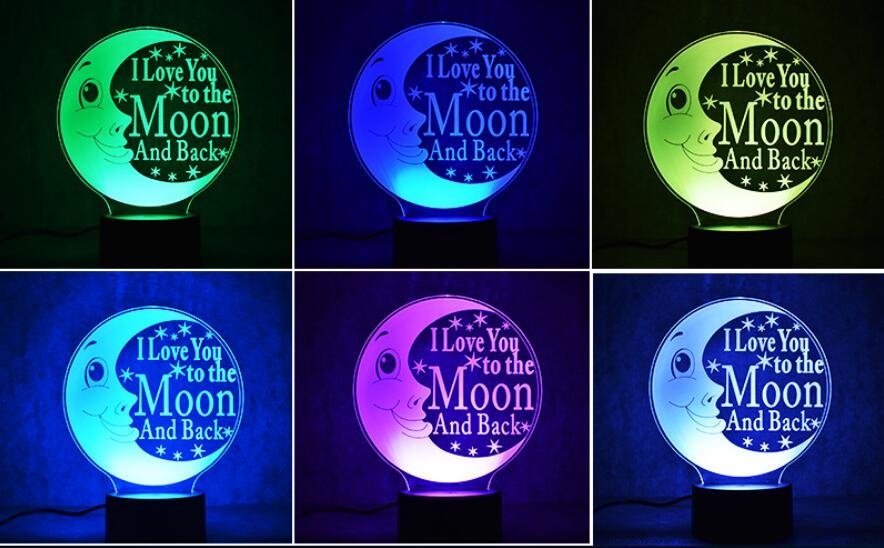 3D Desk Lamp Night LED Light