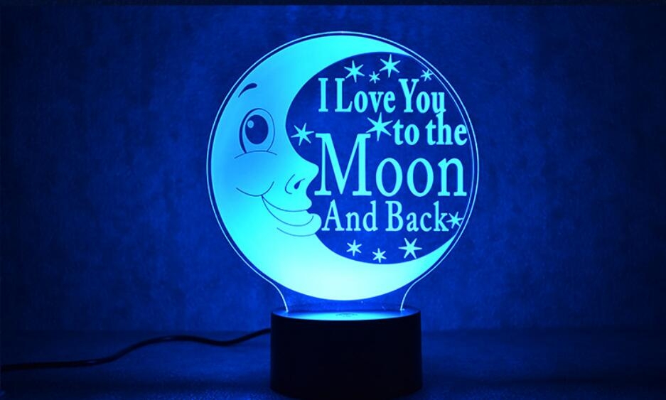 3D Desk Lamp Night LED Light