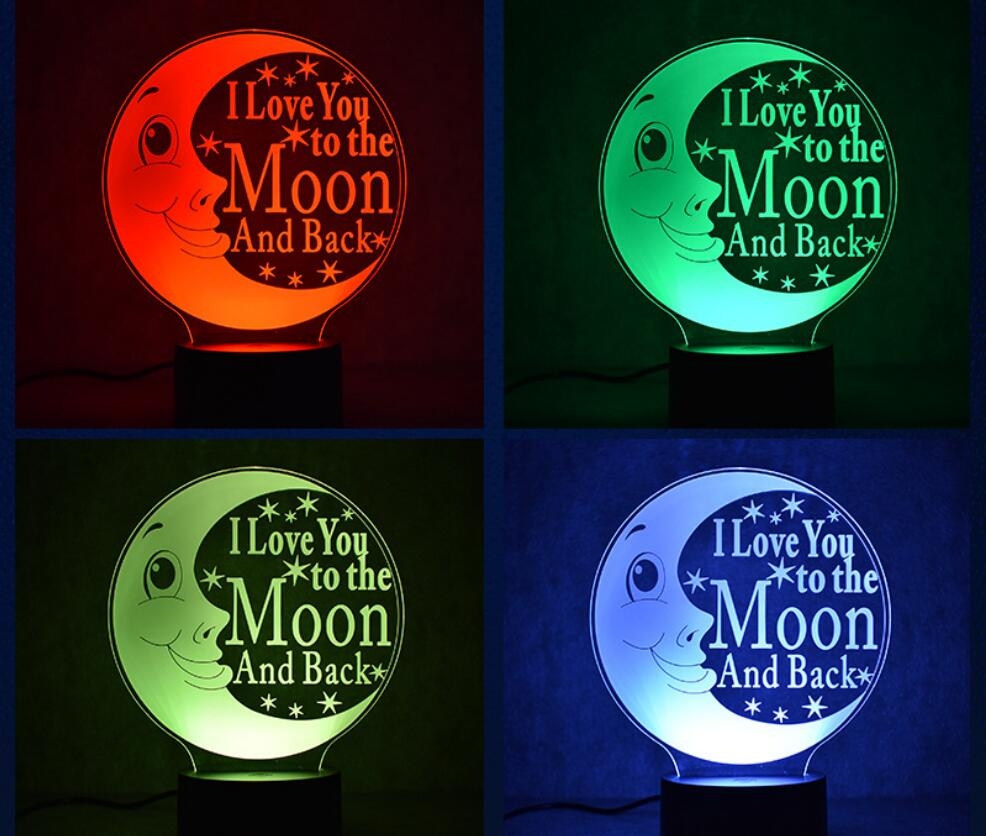 3D Desk Lamp Night LED Light