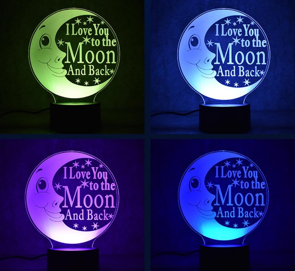 3D Desk Lamp Night LED Light