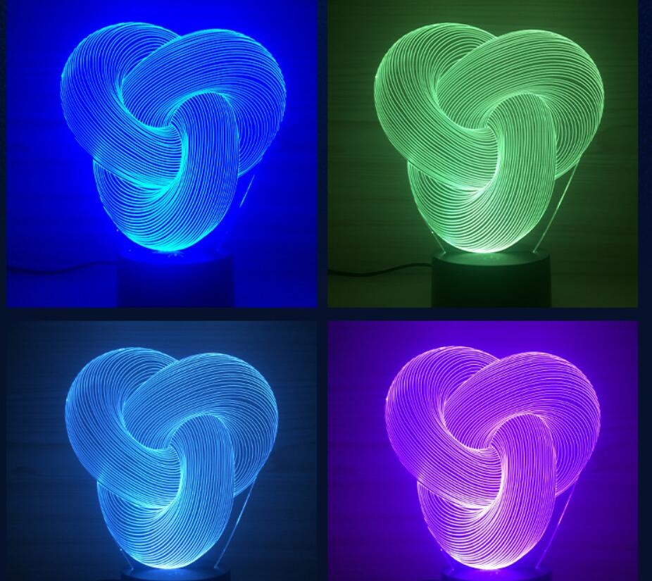 3D Desk Lamp Night LED Light