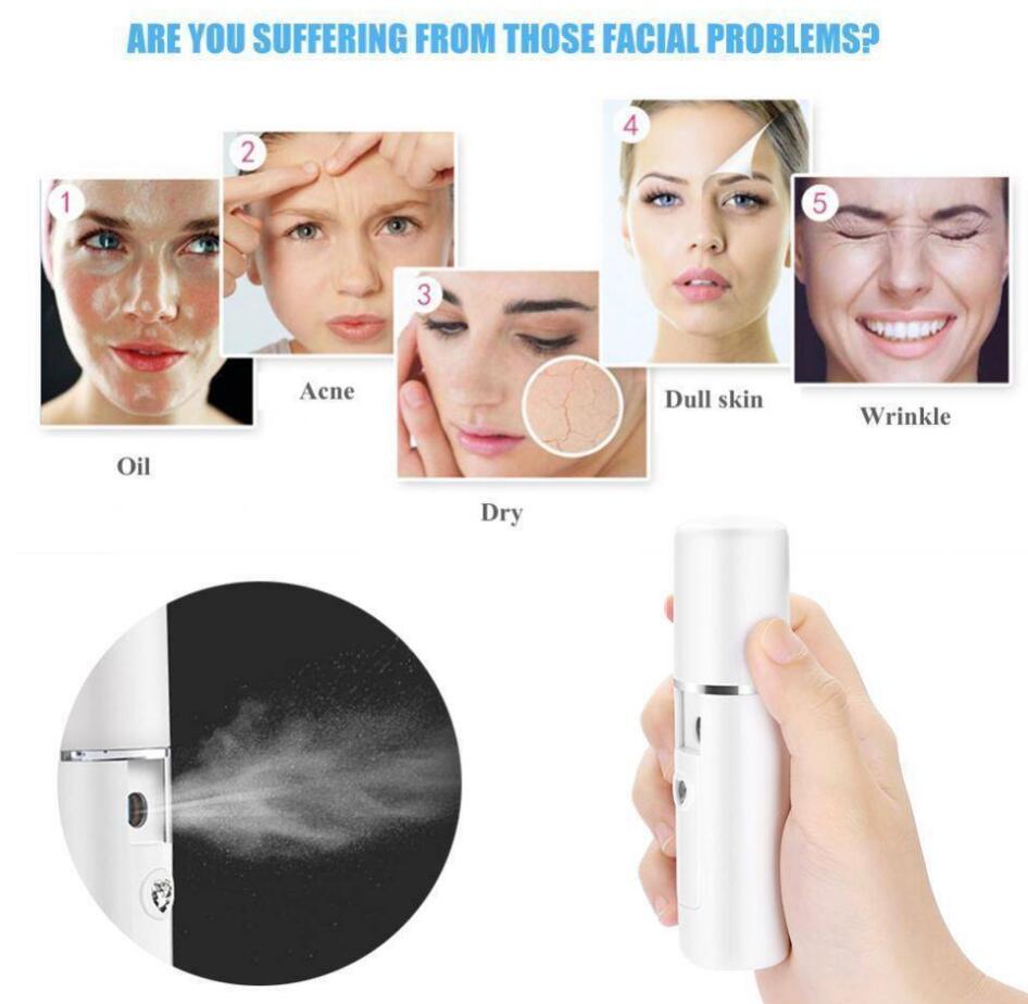 Portable Nano Mist Spray Moisturizing USB Rechargeable Mini Beauty Instrument Portable Nano Mist Spray Moisturizing USB Rechargeable Mini Beauty Instrument
