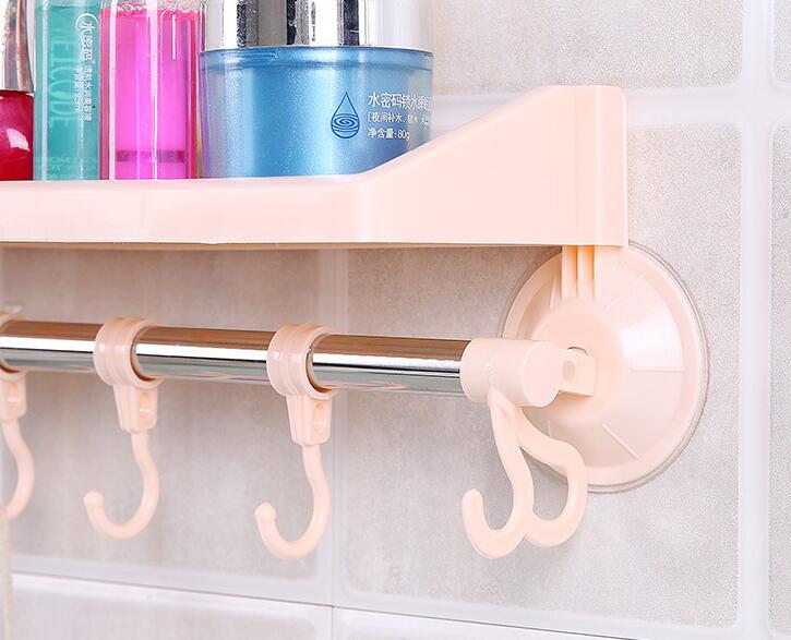 Wall Mounted Towel Rack Bathroom Rail Holder Storage Shelf Plastic Wall Mounted Towel Rack Bathroom Rail Holder Storage Shelf Plastic
