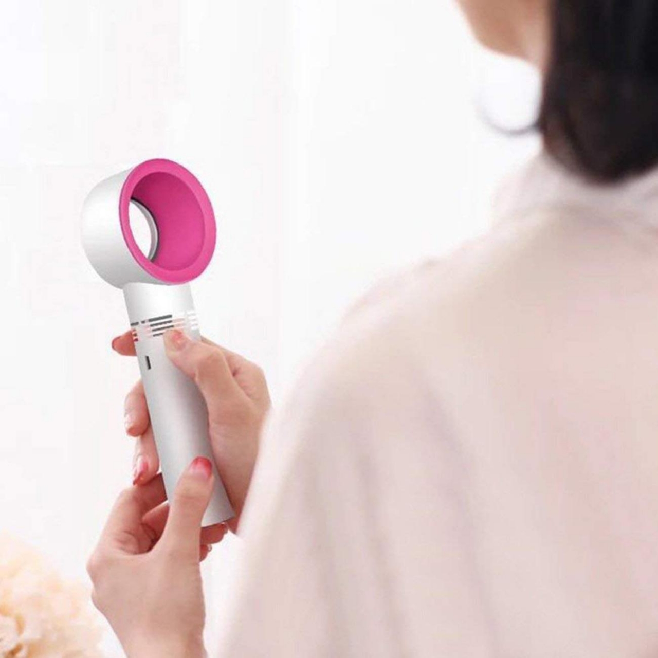 Portable Bladeless Hand Held Cooler Mini USB Cable No Leaf Handy Fan