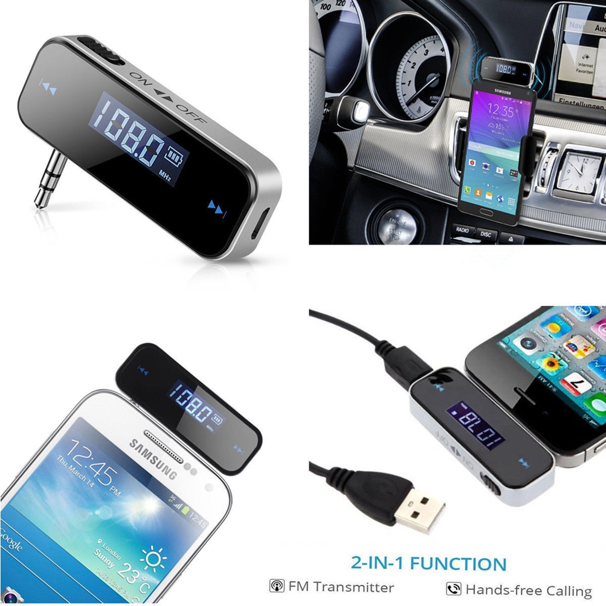 Car Wireless Audio Radio FM Transmitter Car Wireless Audio Radio FM Transmitter