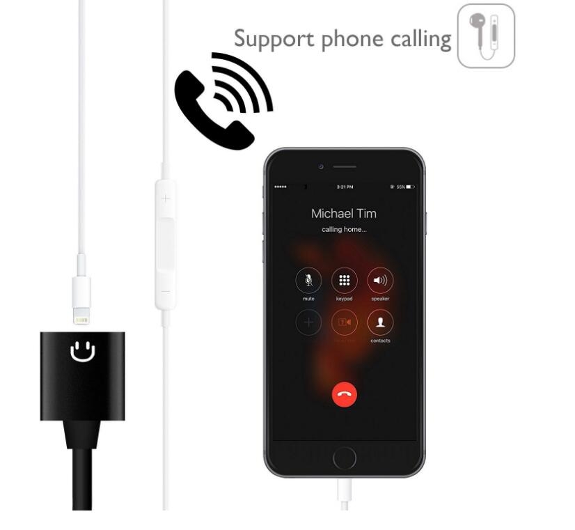 2 in 1 Audio Cable Dual Lightning Adapter for iPhone 2 in 1 Audio Cable Dual Lightning Adapter for iPhone
